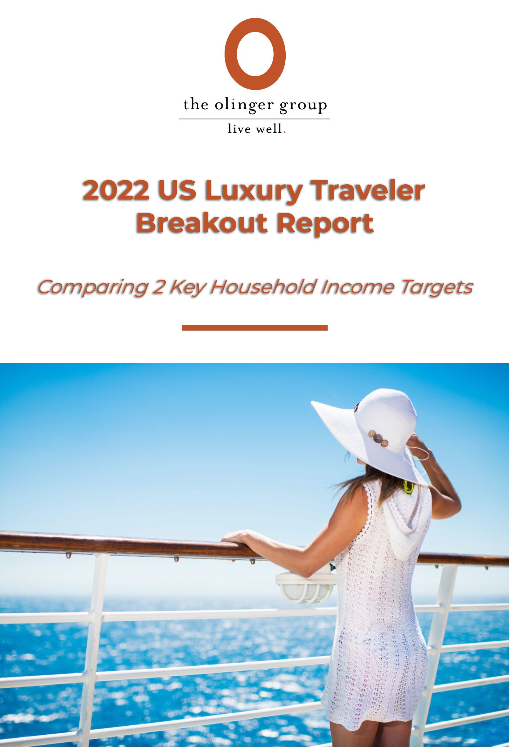 2022 U.S. Luxury Traveler report – Breakout report comparing 2 key household income targets Coverpage